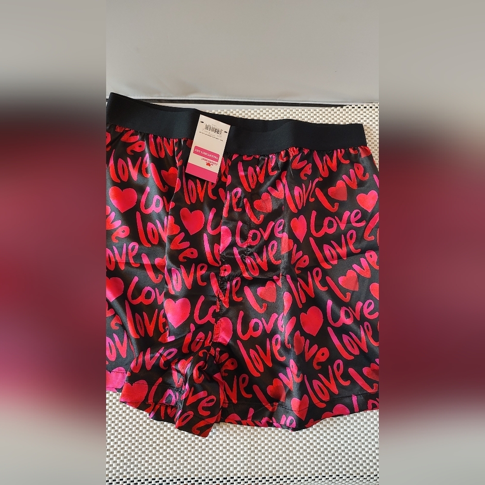 Men's Valentine's Satin Boxer "Love" NWT